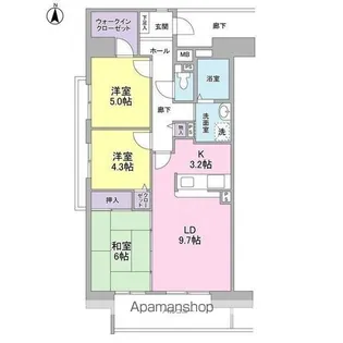 アーバンドエル庄内通【9階】の間取り
