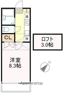 プリンスコート弥生町B【202号室】の間取り