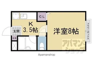 カサブランカZEZE【203号室】の間取り