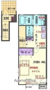 GRAND RAVE Ⅰ【208号室】の間取り