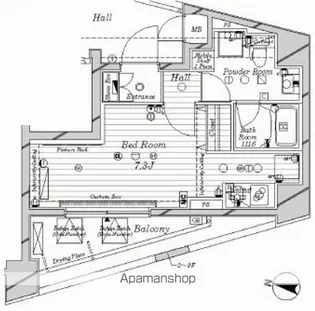 メインステージ中目黒【603号室号室】の間取り