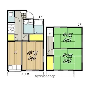 長野県飯田市松尾代田【テラスハウス】の間取り