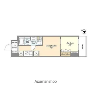 ドゥーエ横濱鶴見【2階】の間取り