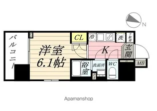 東京都渋谷区幡ヶ谷2丁目【マンション】の間取り