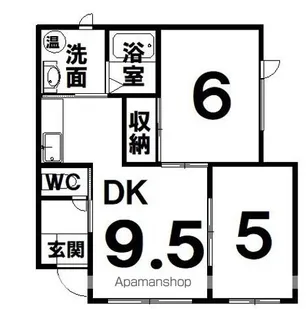ボヌール幸【1階】の間取り