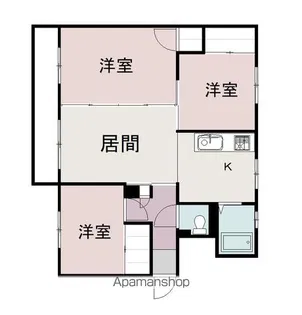 ヴィラナリー旭川 C棟【303号室】の間取り