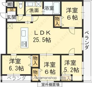 MESSAGE苦楽園三番町【2階】の間取り