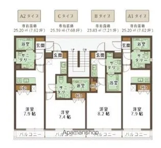 PD.ミプリアメゾン【3階】の間取り