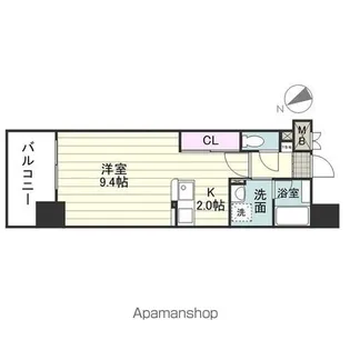 フォンスタワー南林寺【1402号室】の間取り