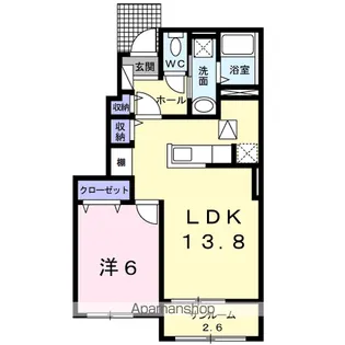 ゴールド シュラインⅠ【1階】の間取り