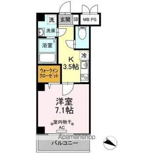 グリーンフィールド【6階】の間取り