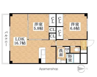 グランドアーサー【302号室】の間取り