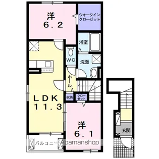 トゥインクル【2階】の間取り
