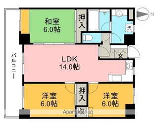 響水館【4階】の間取り