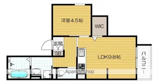 YOURMAISON TENMA【301号室号室】の間取り