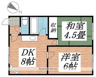 エスポワール白老A【2C号室】の間取り