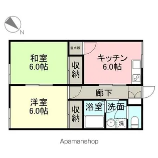 カーサ青山Ⅱ【208号室】の間取り