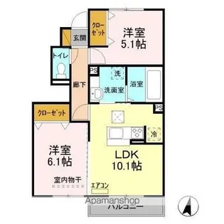 CREAII【1階】の間取り