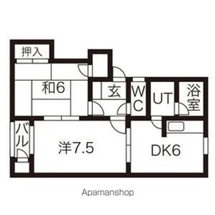 フリーデンD【2階】の間取り