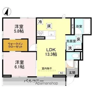 コバヤシヒルズA【1階】の間取り