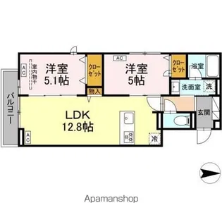 セレスティア西新井II【2階】の間取り