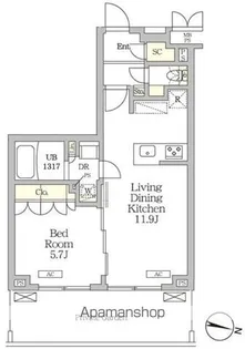 ミレーネ滝野川【1階】の間取り