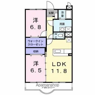 サンライズ京田辺【302号室】の間取り