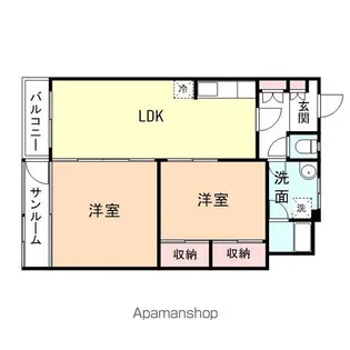 ドミールサニー木津【303号室】の間取り