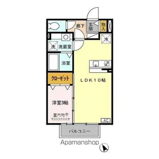 フェリックス B【2階】の間取り