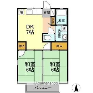 サニーヒル大峯台 B棟【2階】の間取り