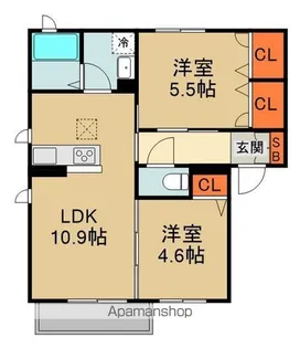 SHA MAISON 稔【1階】の間取り