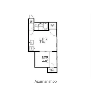 タカタハイツ【205号室】の間取り