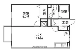 ヴィラコスモス【1階】の間取り