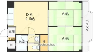 リバーサイド甲陽園【3階】の間取り