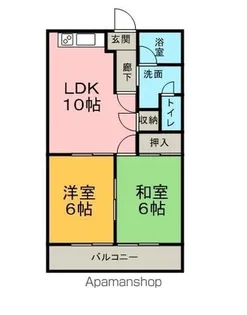 パールハイム緑陽【103号室】の間取り
