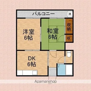 金井マンションA【201号室】の間取り