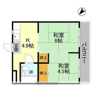 コーポフジ【2階】の間取り