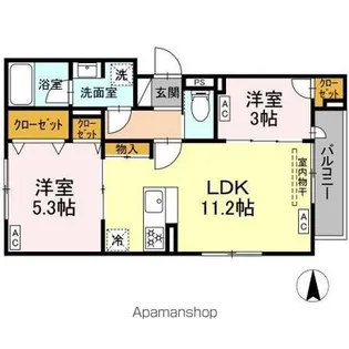 セレスティア北小岩V【3階】の間取り
