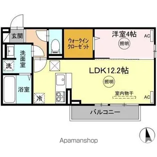 カルテット D棟【1階】の間取り