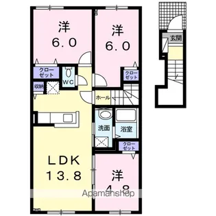 メゾン東陽Ⅱ【2階】の間取り