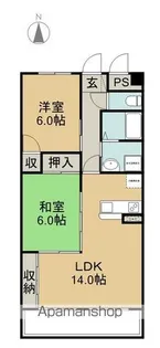 2LDKの間取り画像