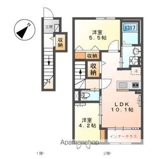 ダイアンサス3【2階】の間取り