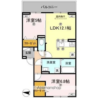 グラシア春日【2階】の間取り