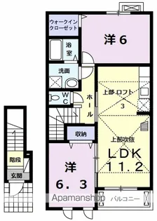 サニーレジデンスⅢ B【2階】の間取り
