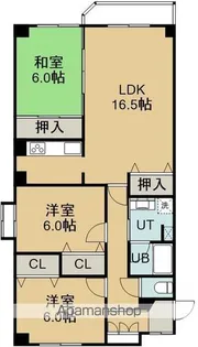 ブルーミィ五稜郭【5階】の間取り
