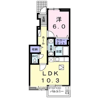 ヴァンベール【1階】の間取り