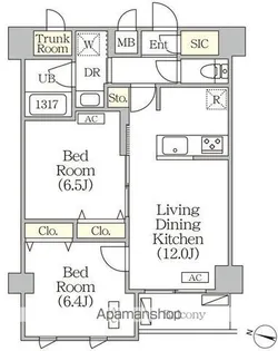 ORSUS志村坂上【5階】の間取り