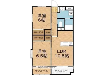 新愛マンション【205号室】の間取り