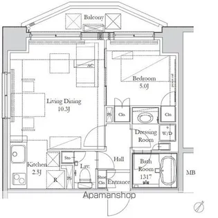HOUSE岩本町【12階】の間取り