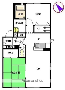 フォーレス ナカシマ B棟【101号室】の間取り